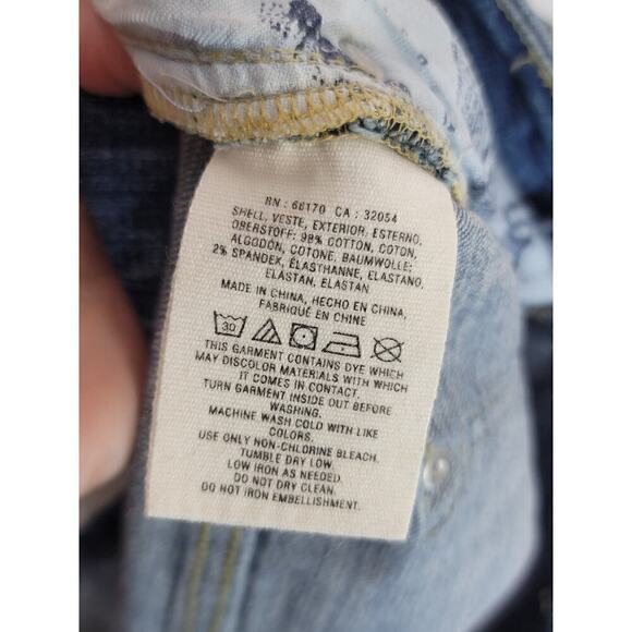 PILCRO POLKA DOT METALLIC HYPHEN STRAIGHT LEG JEANS, SZ 31 - Picture 9 of 15